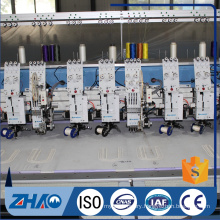 8 heads flat + double tapping device embroidery machine cheap price